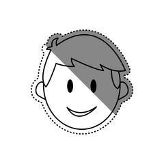 Man face cartoon icon vector illustration graphic design