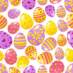 Seamless pattern with easter eggs - 137103014