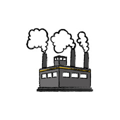 Naklejka premium Factory or industry building symbol icon vector illustration graphic design