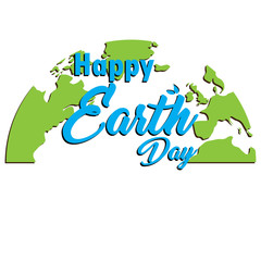 Colored Earth day graphic design, Vector illustration