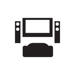 TV system icon illustration