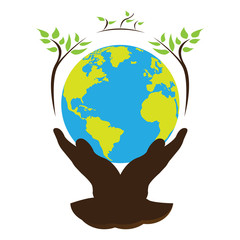 Colored Earth day graphic design, Vector illustration