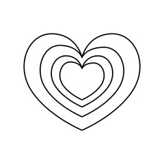 Heart and love icon vector illustration graphic design