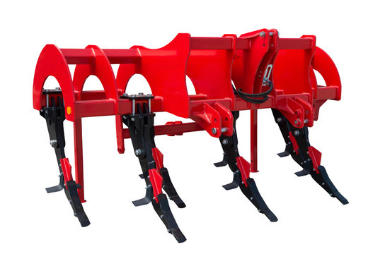 A subsoiler is a tractor mounted farm implement used for deep tillage, loosening and breaking up soil at depths below the levels worked by moldboard ploughs, disc harrows, or rototillers. 