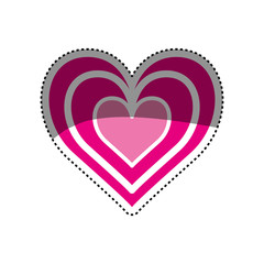 Heart and love icon vector illustration graphic design