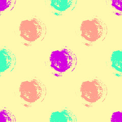 Vector seamless pattern with inc splash, blots, smudge and brush strokes. Grunge template for web background, prints, wallpaper, surface, wrapping, elements for design.