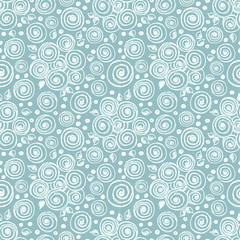 Seamless vector hand drawn floral pattern. background with flowers, leaves. Decorative cute graphic line drawing illustration Print for wrapping, background, fabric, decor, textile surface