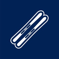 Ski icon. Vector illustration