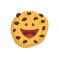 Obraz premium Funny cookie cartoon icon vector illustration graphic design