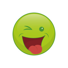 Funny emoticon cartoon icon vector illustration graphic design