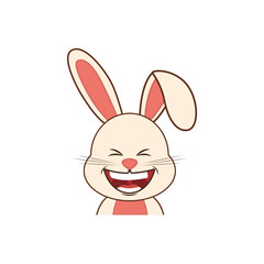 Fototapeta premium Cute rabbit cartoon icon vector illustration graphic design