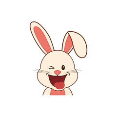 Cute rabbit cartoon icon vector illustration graphic design