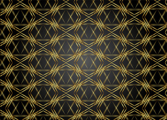 Golden and Dark pattern vintage backgrounds for design.