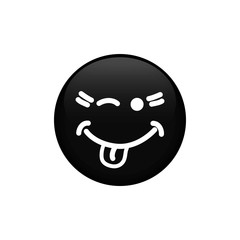 Funny emoticon cartoon icon vector illustration graphic design