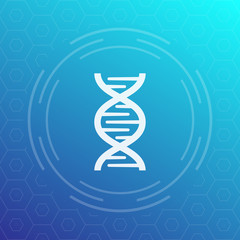 dna chain vector icon, sign