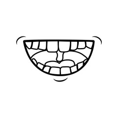 Mouth laughing cartoon icon vector illustration graphic design