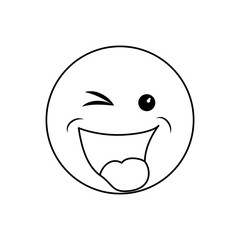 Funny emoticon cartoon icon vector illustration graphic design
