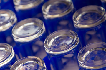 Blank glass in blue box