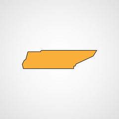 Tennessee map. Vector