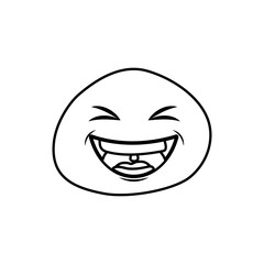 Funny emoticon cartoon icon vector illustration graphic design