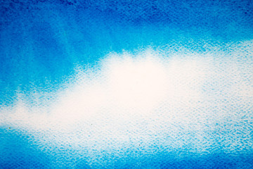 Watercolor painting background in Blue