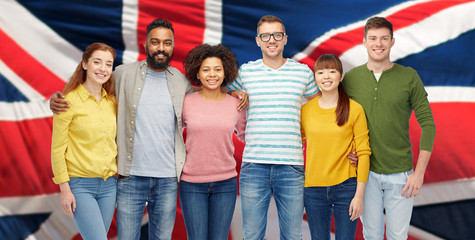 Obraz premium international group of happy smiling people