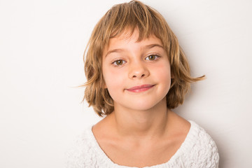 studio portrait smiling kid