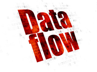 Information concept: Data Flow on Digital background