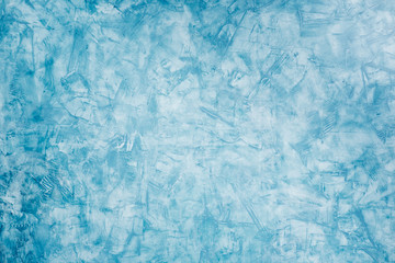 Blue painted wall with strokes texture for the background