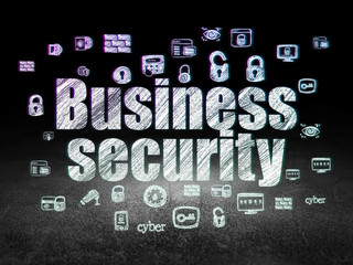 Safety concept: Business Security in grunge dark room