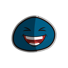 Funny emoticon cartoon icon vector illustration graphic design