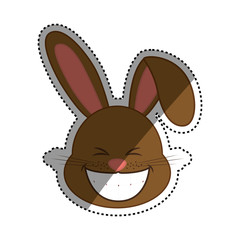 Cute rabbit cartoon icon vector illustration graphic design