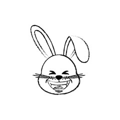 Cute rabbit cartoon icon vector illustration graphic design