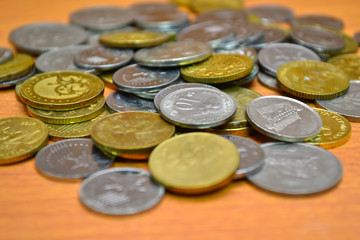 The concept of financial planning, Many of Malaysian coins background