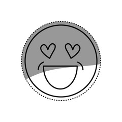 Funny emoticon cartoon icon vector illustration graphic design