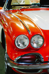 headlight of a vintage car