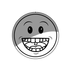 Funny emoticon cartoon icon vector illustration graphic design