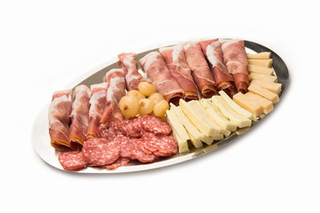 Vassoio di salumi, prosciutto e formaggi