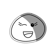 Funny emoticon cartoon icon vector illustration graphic design