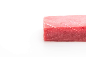 fresh tuna on white