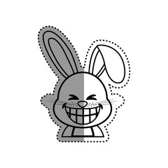 Cute rabbit cartoon icon vector illustration graphic design