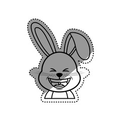 Cute rabbit cartoon icon vector illustration graphic design