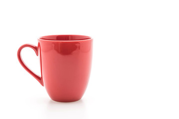 red ceramic mug