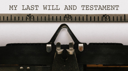 Text on paper in vintage type writer from 1920s