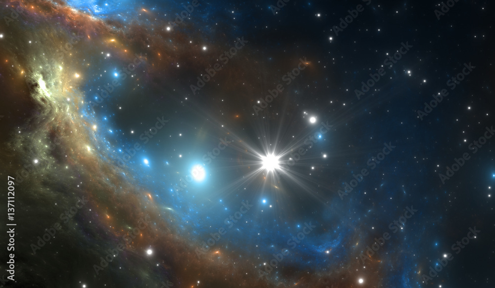 Canvas Prints supernova explosion with nebula in the background