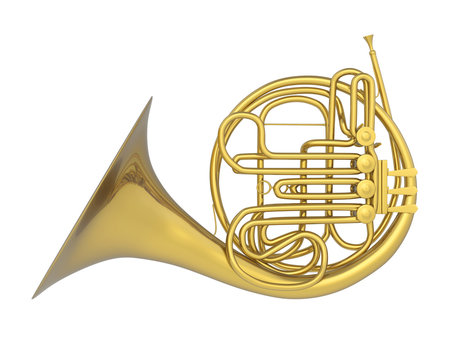 French Horn Isolated