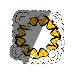 Comic explosion cartoon icon vector illustration graphic design