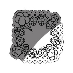 Comic explosion cartoon icon vector illustration graphic design