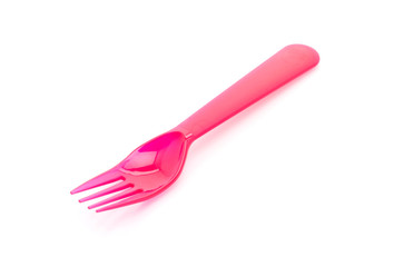 red plastic fork