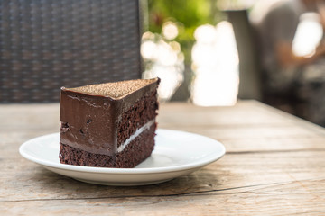chocolate cake on plate